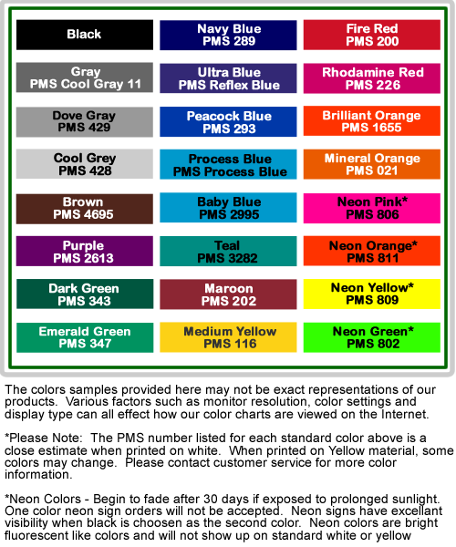 American Spirit Color Chart 2017