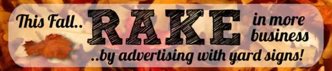 Yard Sign Sale Banner for Fall Savings
