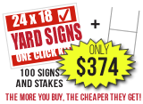 Yard Sign with Sign Stake