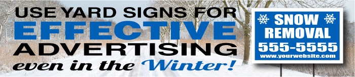 Yard Sign Sale Banner for Winter Savings