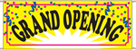Pre-made Confetti Banner Signs.