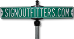 Embossed Street Name Sign