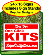 Political Signs with Sign Stands