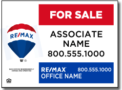 Style RE20 Re/Max Real Estate Sign Design