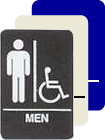 Men Restroom with Accessible Symbol (6x9)