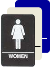 Braille Sign - Women Restroom (6x9)
