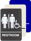 Braille Sign - Unisex Restroom with Accessible Symbol (6x9)