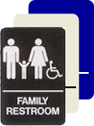 Braille Sign - Family Restroom (6x9)