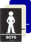 Braille Sign - Boys Restroom (6x9)
