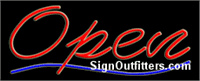 Open in Script Font Neon Sign - Regular Design