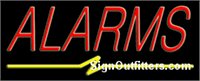 Alarms Neon Sign - Regular Design