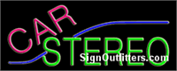 Car Stereo Neon Sign - Regular Design