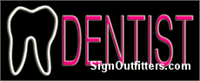 Dentist with Tooth Graphic Neon Sign - Regular Design