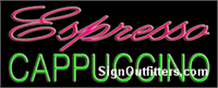 Espresso Cappuccino Neon Sign - Regular Design
