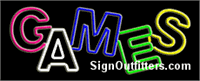Games Neon Sign - Regular Design