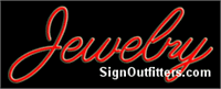 Jewelry in Script Font Neon Sign - Regular Design