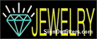 Jewelry with Diamond Graphic Neon Sign - Regular Design