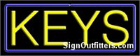 Keys Neon Sign - Regular Design