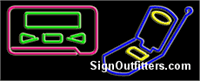 Pager & Cellular Graphics Neon Sign - Regular Design