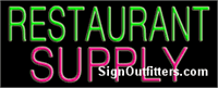 Restaurant Supply Neon Sign - Regular Design