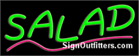 Salad with Pink Underline Neon Sign - Regular Design