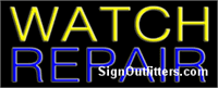 Watch Repair Neon Sign - Regular Design