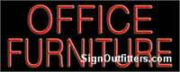 Office Furniture Neon Sign - Regular Design