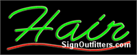 Hair Neon Sign - Regular Design