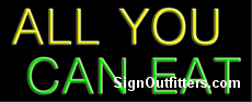 All You Can Eat Neon Sign - Regular Design