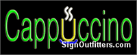 Cappuccino with Cup Graphic Neon Sign - Regular Design
