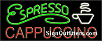 Espresso Cappuccino with Mug Graphic Neon Sign - Regular Design