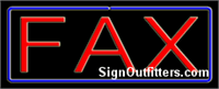 Fax Neon Sign - Regular Design
