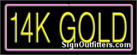 14K Gold Neon Sign - Regular Design