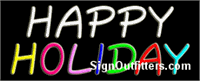 Happy Holiday Neon Sign - Regular Design