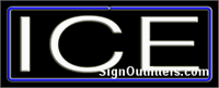 Ice Neon Sign - Regular Design