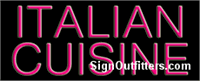 Italian Cuisine Neon Sign - Regular Design