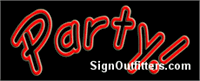 Party Neon Sign - Regular Design