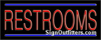 Restrooms Neon Sign - Regular Design