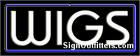 Wigs Neon Sign - Regular Design
