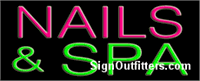 Nails & Spa Neon Sign - Regular Design
