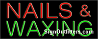 Nails & Waxing Neon Sign - Regular Design