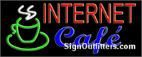 Internet Cafe Neon Sign - Regular Design