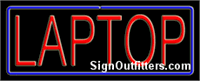 Laptop Neon Sign - Regular Design