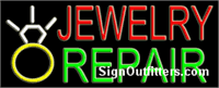Jewelry Repair with Ring Graphic Neon Sign - Regular Design
