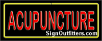 Acupuncture Neon Sign - Regular Design