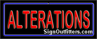 Alterations Neon Sign - Regular Design