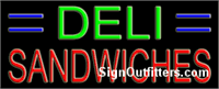 Deli Sandwiches Neon Sign - Regular Design