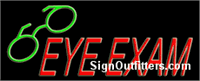 Eye Exam Neon Sign - Regular Design