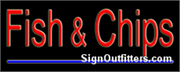 Fish & Chips Neon Sign - Regular Design