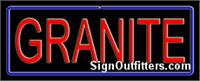 Granite Neon Sign - Regular Design
